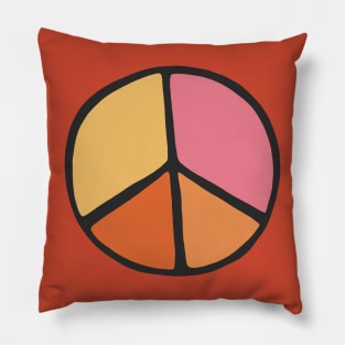 Retro Peace Sign 2 Pillow