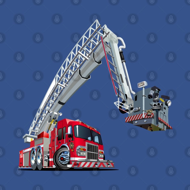 Cartoon Fire Truck by Mechanik