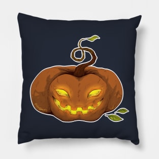 pixel pumpkin Pillow