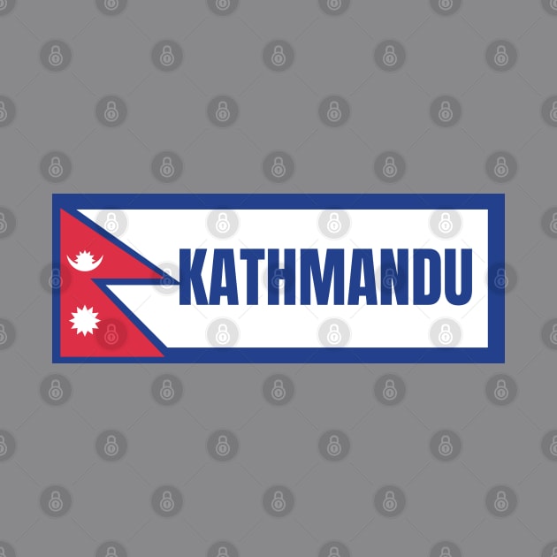 Kathmandu City in Nepal Flag by aybe7elf