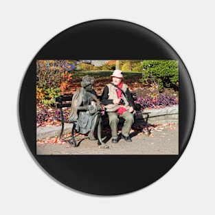 Enjoying a Chat in the Park, Vancouver, Canada Pin