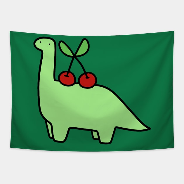 Cherry Long Neck Dino Tapestry by saradaboru