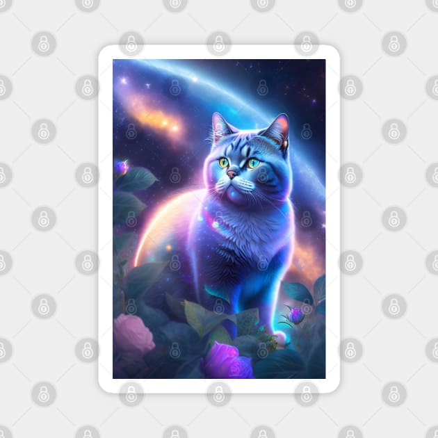 Astronomical British Shorthair Magnet by Enchanted Reverie