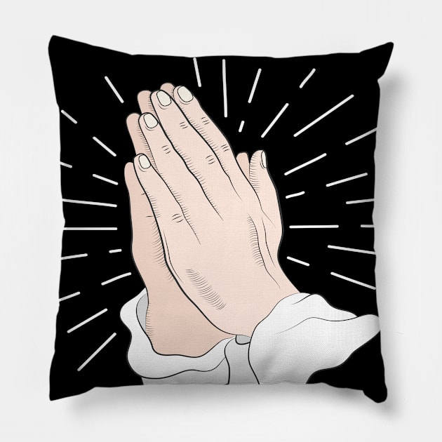 Praying For Winter Garden Pillow by blakelan128