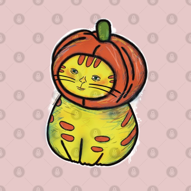 Pumpkin cat by Douwannart