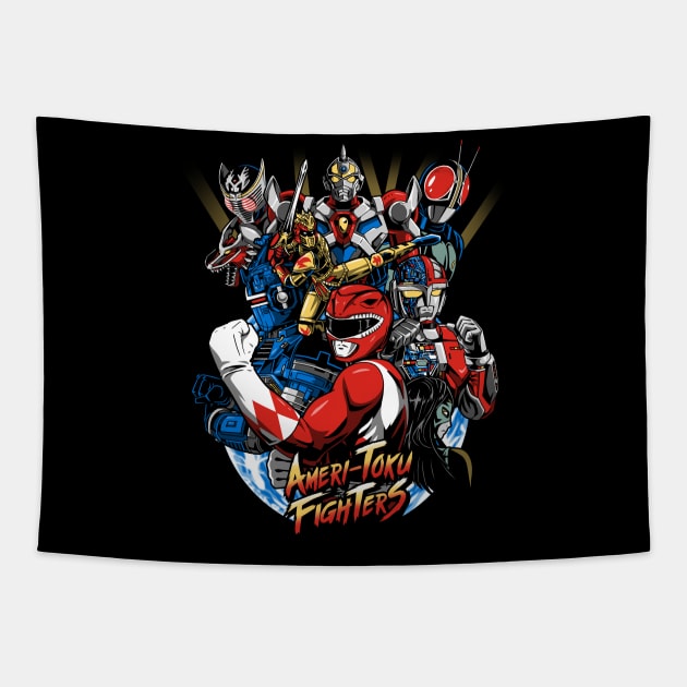 Ameri-Toku Fighters Tapestry by PrimePremne