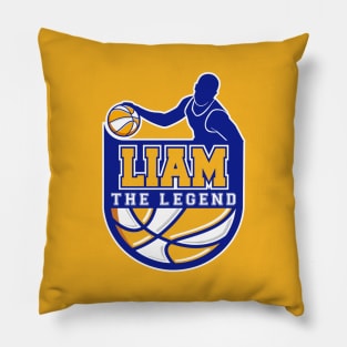 Liam The Legend Basketball Custom Player Your Name Pillow