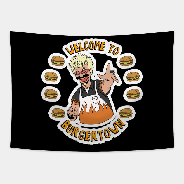 Bob Fieri Burgertow Tapestry by andrewlopez0