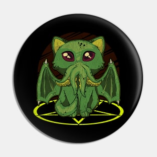 Cathulhu Satanic Kawaii Cat Cthulhu Pin