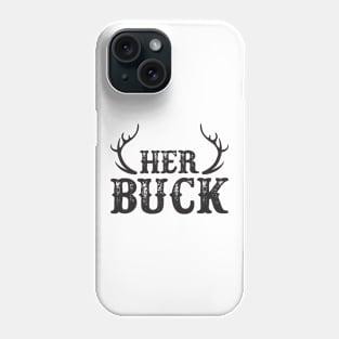 Her Buck His Doe Deer Antlers Couples Gift Phone Case