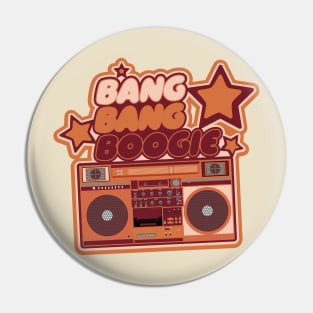 Bang Bang Boogie - Boombox - Ghettoblaster - Pop Art Design Pin