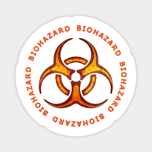 Red Biohazard Sign Magnet