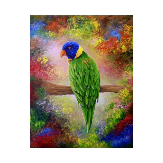 Bird 76 Green Parrot by artbylucie