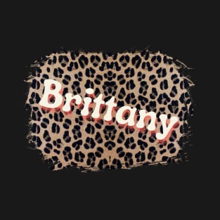 Brittany Name on Leopard T-Shirt