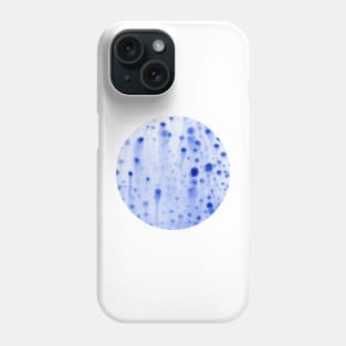 Blue rising bubbles (circle) Phone Case