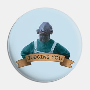 Judgemental Fisherman Pin