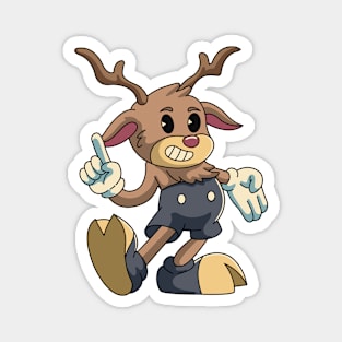 Cheerful Reindeer Christmas Magnet