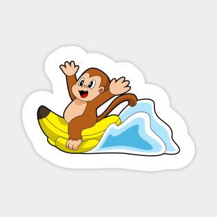 Monkey Banana boat Magnet