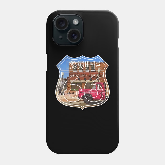 Corner in Winslow Arizona, Route 66, Eagles song Take it Easy - WelshDesigns Phone Case by WelshDesigns