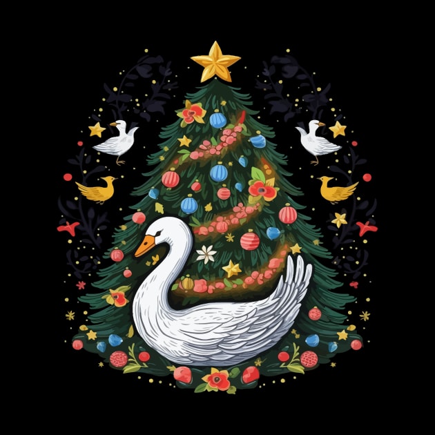 Swan Christmas by JH Mart