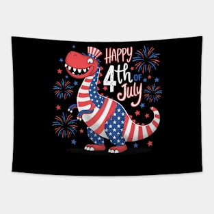 4th July | Happy Birthday America Dino Tapestry