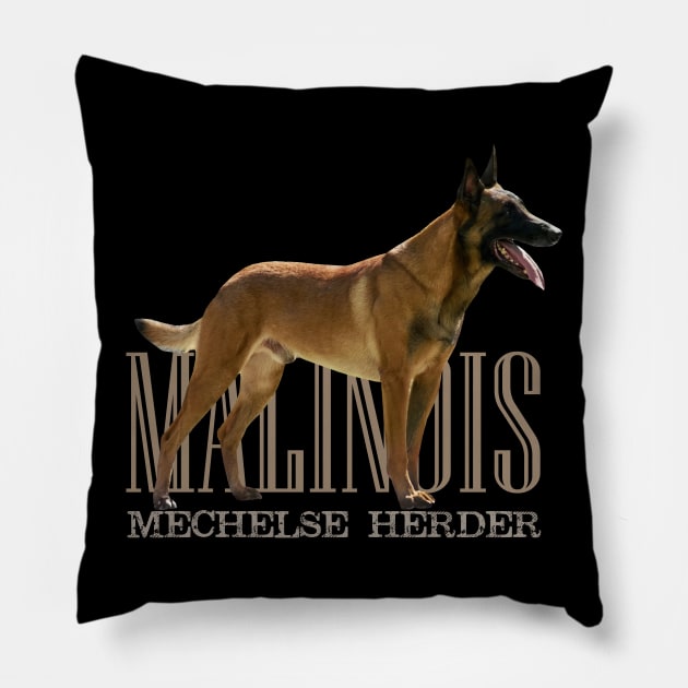 Malinois  - Belgian shepherd - Mechelaar Pillow by Nartissima