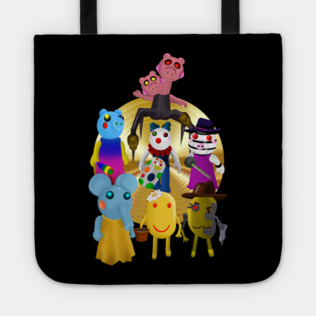 Piggy Roblox Family 3 Roblox Piggy Tote Teepublic - piggy 3 roblox