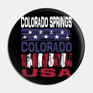 Colorado Springs Colorado USA T-Shirt Pin