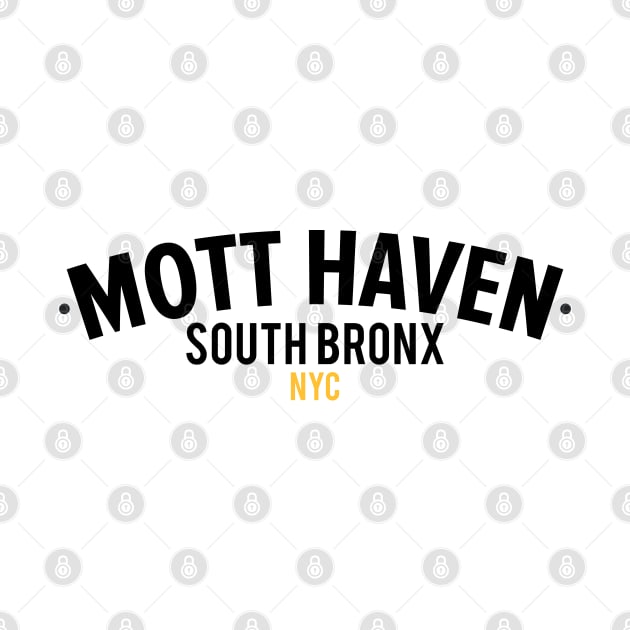 Mott Haven Bronx NYC- Modern Minimalistic Typography by Boogosh