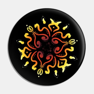 Doted heat mandala Pin