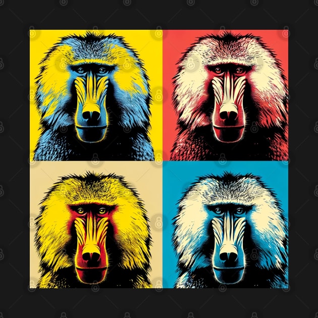 Baboon Brilliance: A Vivid Pop Art Journey by PawPopArt