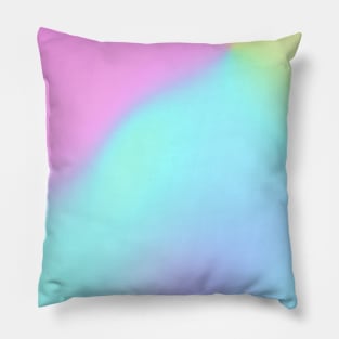 Rainbow Colors Abstract Blurry Gradient Ombre Soft Tie Dye Look Pillow