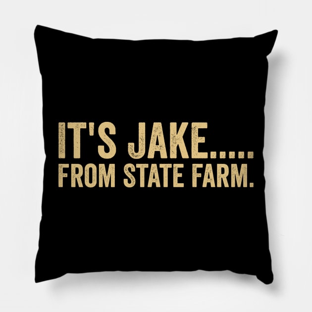 It's Jake From State Farm Pillow by Sarjonello