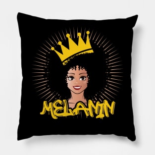 Afro Queen Poppin Black Queen Gift Pillow