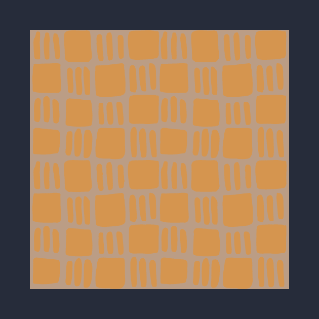 Abstract squares - ochre and beige by wackapacka
