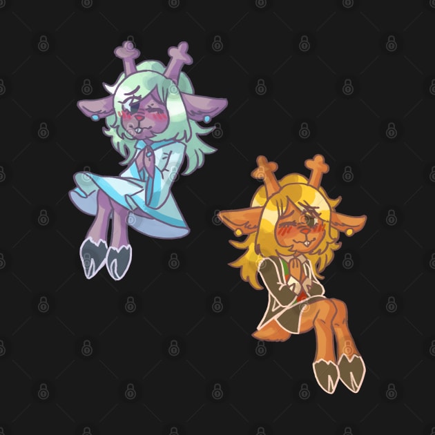 Noelle Deltarune dark world y light world Stickers y Pins!!! by Maru-Chan-Shop