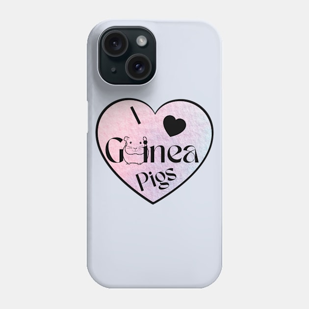 I Heart Guinea Pigs Phone Case by HighwayForSouls