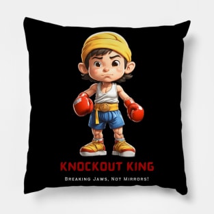 Cartoon Boxing Kickboxing Muay Thai Male Fighter Pillow