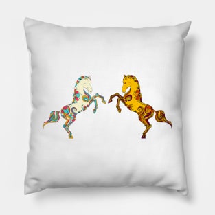 two horses Pillow