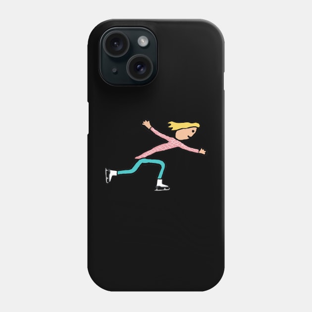 Ice Skating Phone Case by Mark Ewbie