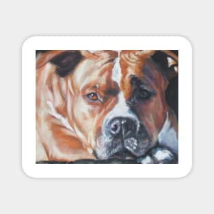 American Staffordshire Terrier Fine Art Painting Magnet