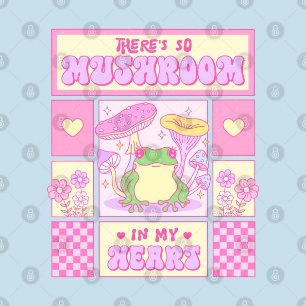 Theres So Mushroom In My Heart. Frog In Love. Happy Valentines Day by Pop Cult Store