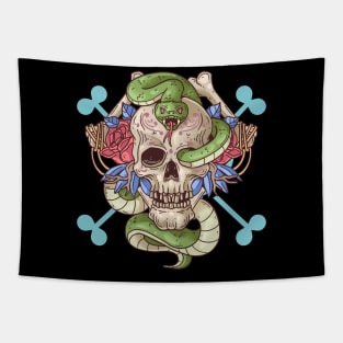 Skeleton with snake Tapestry