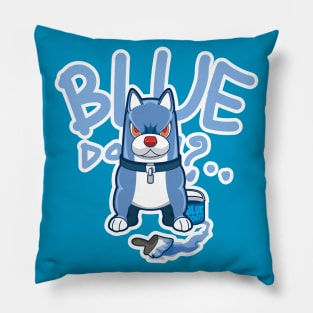 BLUE Dog Pillow