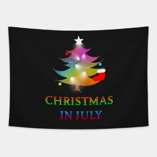 Christmas in July Rainbow Christmas Tree Tapestry