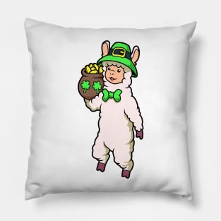 Llama Leprechaun - St Patricks Llama Pillow