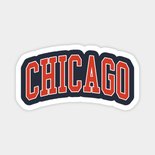 Chicago - jersey college university font text letters football baseball christmas birthday gift letters text basketball softball volleyball hockey love fan player gift for men women kids mothers fathers day dad mom vintage retro city state name Magnet