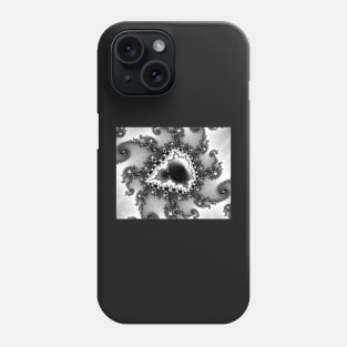 Monochrome Mandelbrot I Phone Case