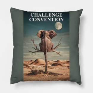 Surreal Elephant: Challenge Convention Pillow