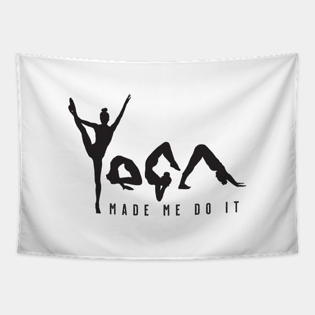 Yoga Made Me Do It - Lilac Tapestry by VicEllisArt